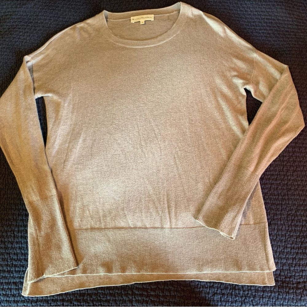 White + Warren Woman’s size Small Gray Sweater Pullover